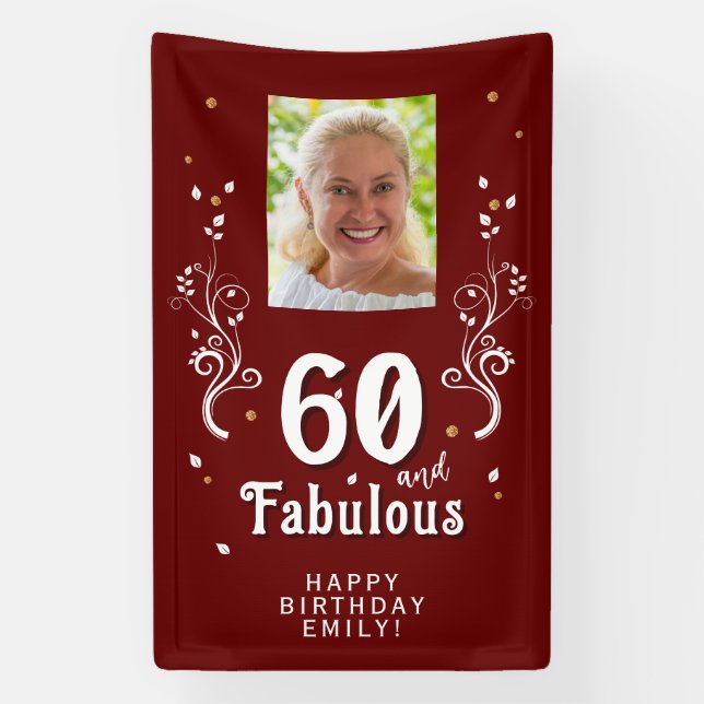 Banderoles Red 60 et Fabulous Foliage 60e anniversaire Photo (Verticale)