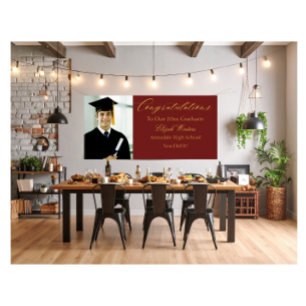 Banderoles Red Gold Photo Lycée/College Graduate