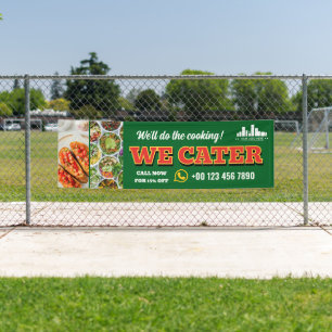 Banderoles Red Green We Cater Restauration Promo Logo Photo