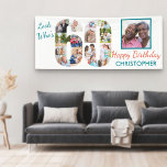 Banderoles Regardez qui est 60 photo Collage 60e fête d'anniv<br><div class="desc">Bandeau personnalisé de 60e anniversaire que vous pouvez personnaliser avec un nom et quelques-unes de vos photos préférées. Le modèle photo affiche vos photos dans un collage photo qui forme le numéro 60 ainsi qu'une photo carré principale. Le dessin dit "regarde qui a 60 ans .. Joyeux anniversaire [votre nom]"....</div>