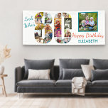 Banderoles Regardez qui est 80 photo Collage 80e fête d'anniv<br><div class="desc">Bandeau personnalisé de 80e anniversaire que vous pouvez personnaliser avec un nom et quelques-unes de vos photos préférées. Le modèle photo affiche vos photos dans un collage photo qui forme le numéro 80 ainsi qu'une photo carré principale. Le dessin dit "regarde qui a 80 ans .. Joyeux anniversaire [votre nom]"....</div>