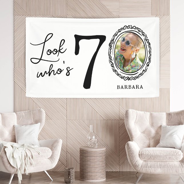 Banderoles Regardez qui est soixante-dix photo 70e anniversai (Créateur téléchargé)