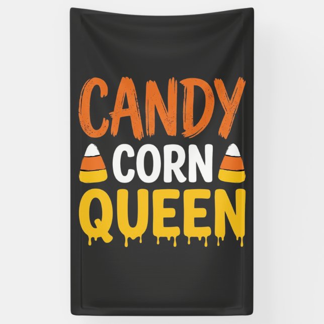 Banderoles Reine Candy Corn Graphique Halloween_1 (Vertical)