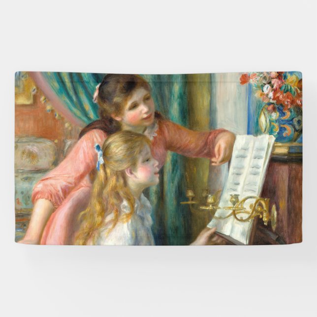 Banderoles Renoir Girls at the Piano Impressionism Painting (Horizontal)
