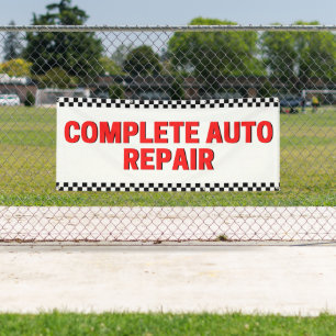 Banderoles Réparation automatique terminée À damiers indicate