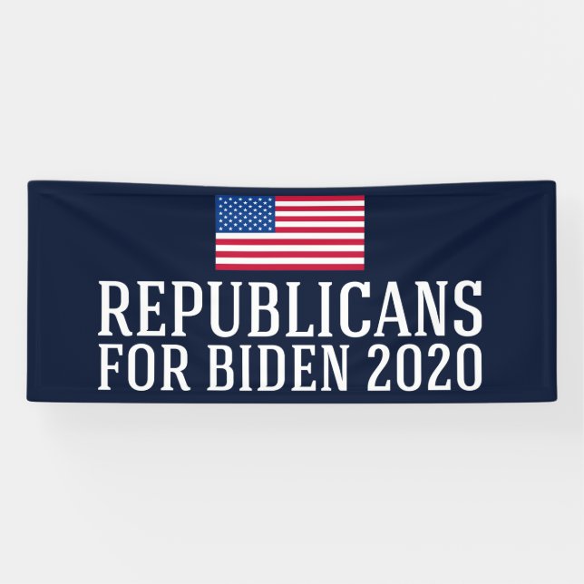 Banderoles Républicains pour Biden 2020 (Horizontal)