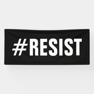 Banderoles #Résister à la marche de protestation politique -