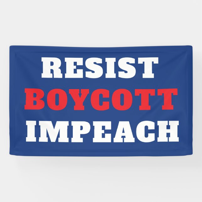 Banderoles Résister Boycott Impeachment  (Horizontal)