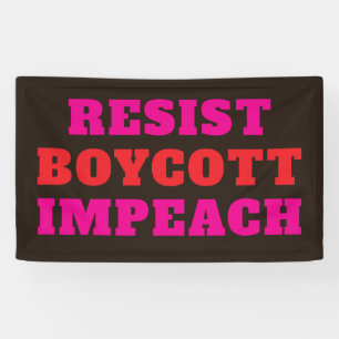 Banderoles Résister Boycott Impeachment 