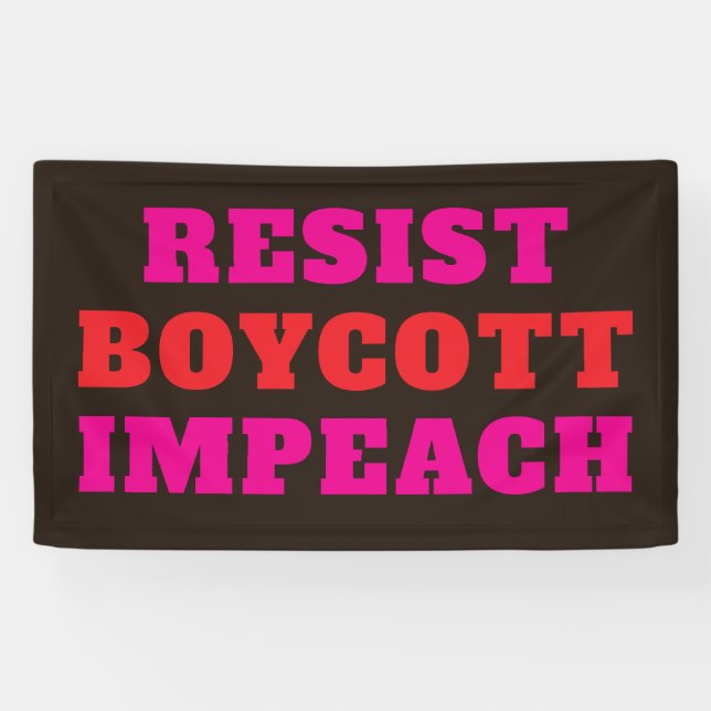 Banderoles Résister Boycott Impeachment  (Horizontal)