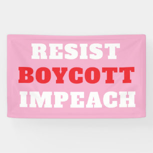 Banderoles Résister Boycott Impeachment