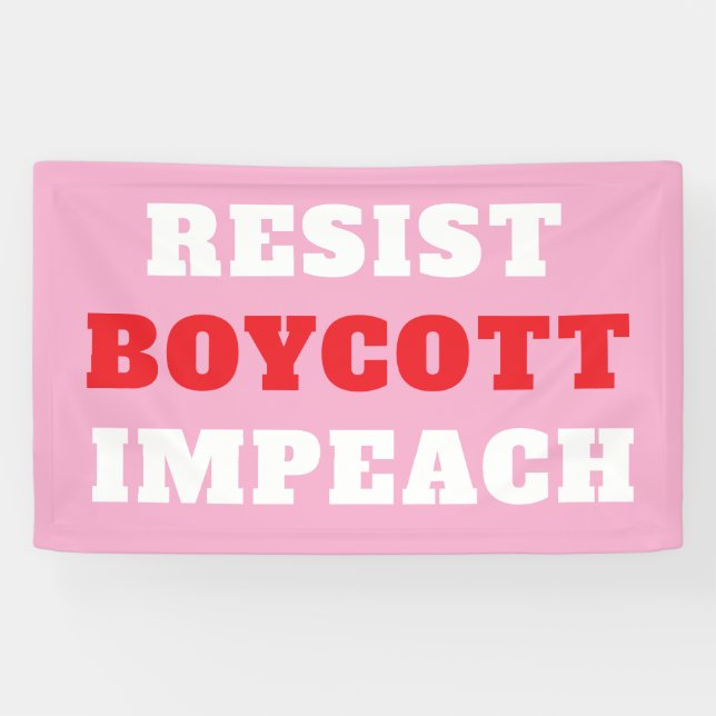 Banderoles Résister Boycott Impeachment  (Horizontal)