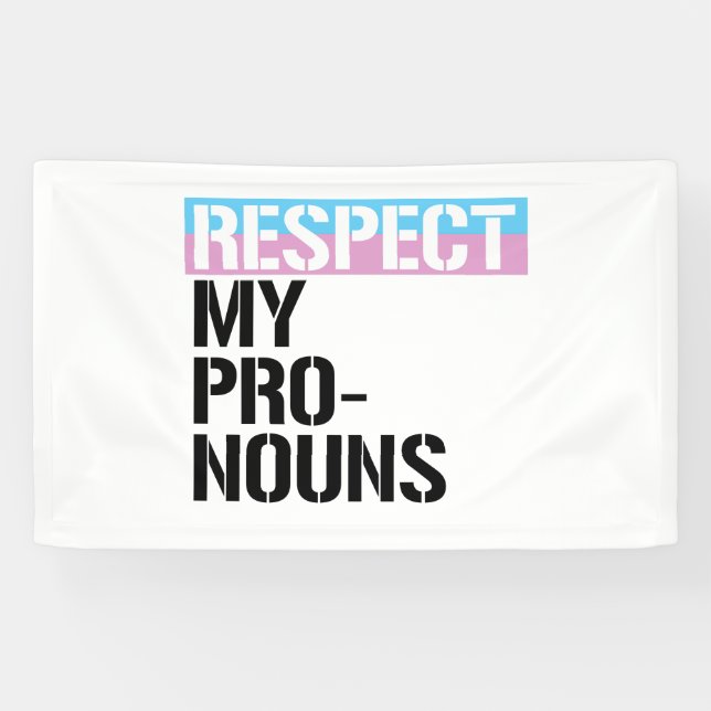 Banderoles Respectez Mes Pronoms (Horizontal)