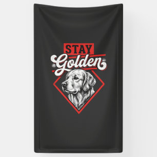 Banderoles Restez Golden Retriever doré Chien