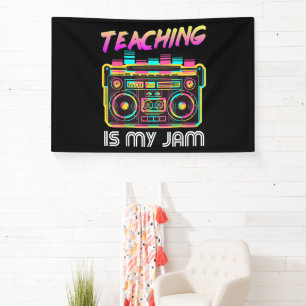 Banderoles Retour à l'école Rétro Enseigner est mon truc 80s