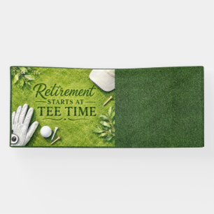 Banderoles Retraite de golf avec balle de golf sur le vert