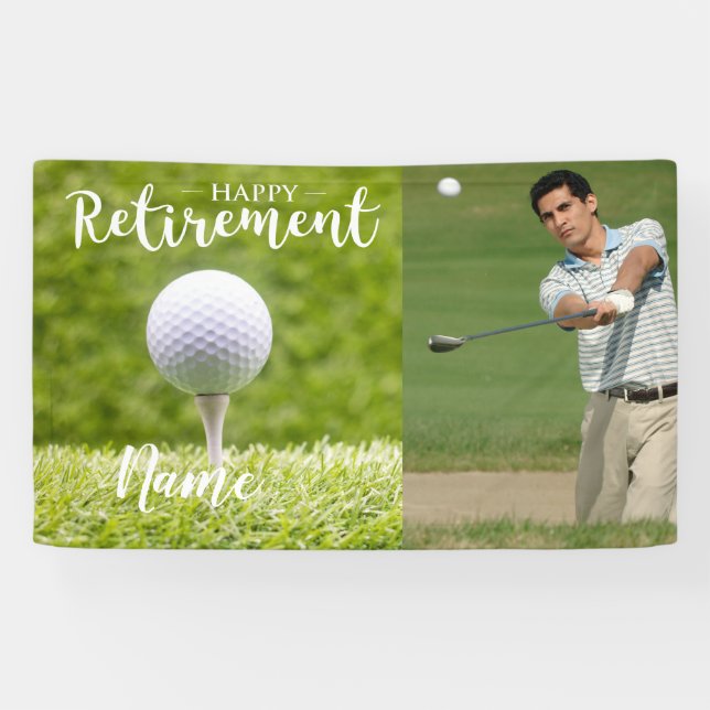 Banderoles Retraite de golf Créez la vôtre (Horizontal)