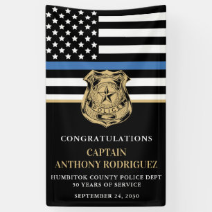 Banderoles Retraite de la police Ligne Bleue Mince Applicatio