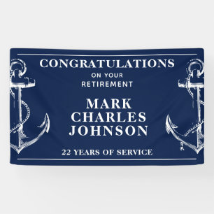 Banderoles Retraite des Ancres de la Marine