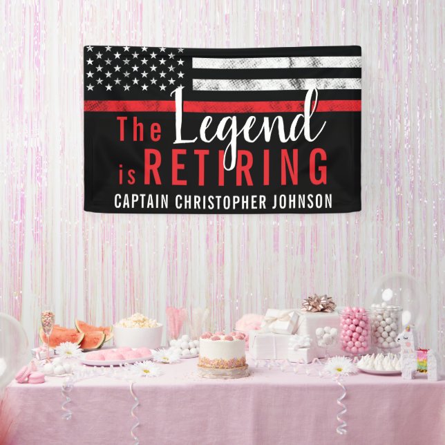 Banderoles Retraite personnalisée des pompiers de la ligne ro (Fête)