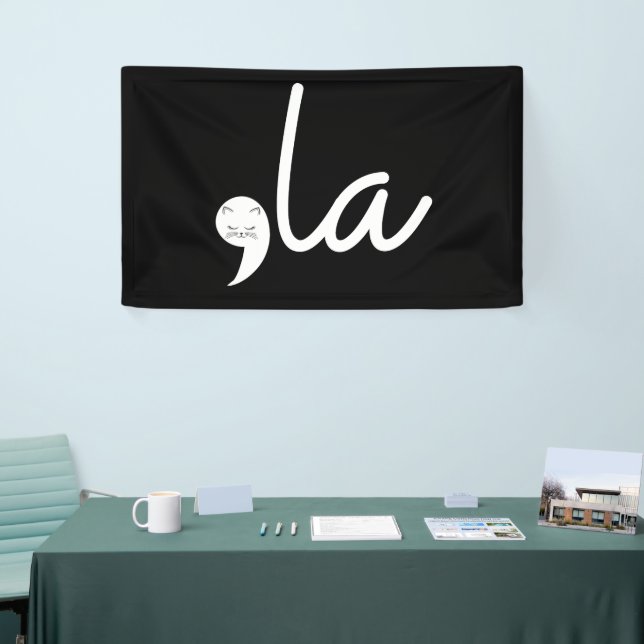 Banderoles Retro Cat Comma La Kamala Harris Pour Président 24 (Salon professionnel)