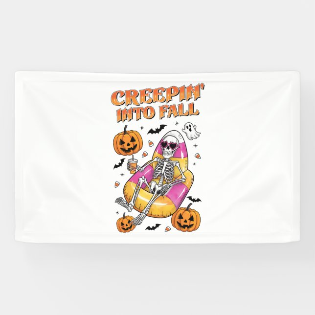 Banderoles Retro Creepin dans Halloween d'automne (Horizontal)