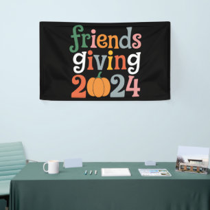 Banderoles Retro Friends Giving 2024 Thanksgiving automne