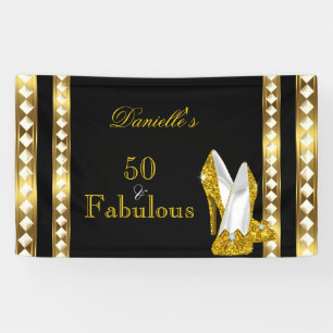 Banderoles Retro Glamour Hollywood Fabuleux 50 Talon Deco Or