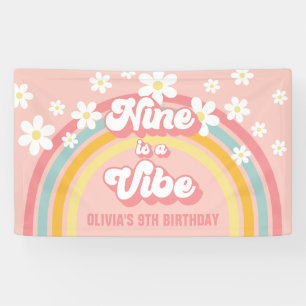 Banderoles Retro Rainbow Nine est un Vibe Super 9e anniversai