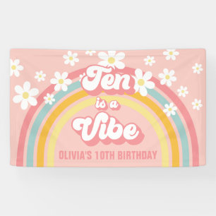 Banderoles Retro Rainbow Ten est une ambiance Groovy 10e anni