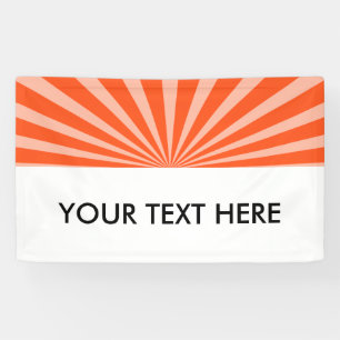 Banderoles Retro Rays blanc transparent + votre idée