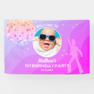 Banderoles Retro Super 80s 90s Disco Birthday Welcome Photo