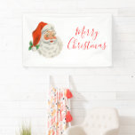 Banderoles Rétro Vintage Jolly Santa Claus de Christmas<br><div class="desc">Une bannière avec une photo festive rétro. Le vieux Père Noël Jolly avec ses joues rousses et son sourire chaleureux et amical. Un peu de nostalgie de l'ancienne école pour les vieux temps,  cette image rappelle les souvenirs des célébrations du passé de Noël.</div>