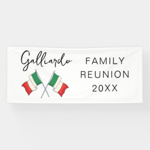 Banderoles Réunion de famille drapeau italien 