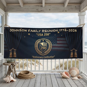 Banderoles Réunion de famille Emblème du 250e anniversaire de