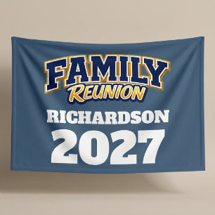 Banderoles Réunion de famille nom personnalisé année