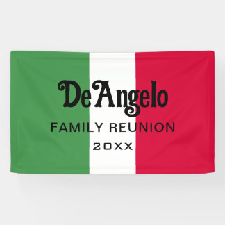 Banderoles Réunion de nom de famille italien personnalisé