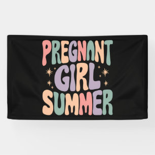 Banderoles Révélation de grossesse Fille enceinte Fête prénat