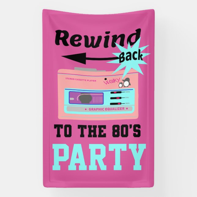 Banderoles Revenez aux années 80 (Verticale)
