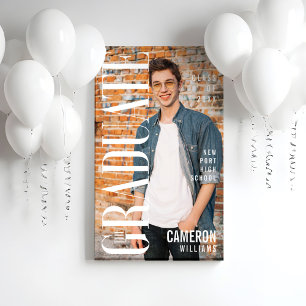 Banderoles Revue moderne tendance Couverture photo Graduation
