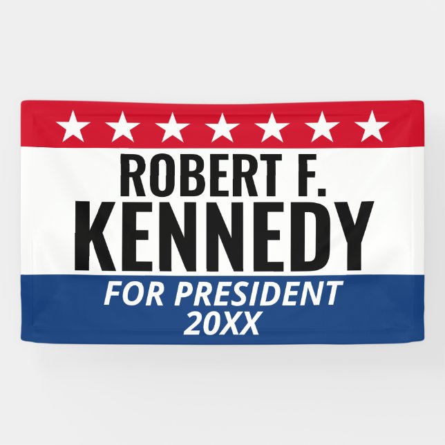 Banderoles RFK JR Kennedy pour président - Campagne (Horizontal)