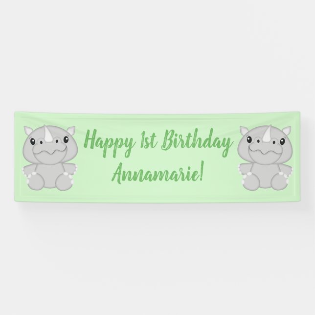 Banderoles Rhino Anniversaire Vert (Horizontal)