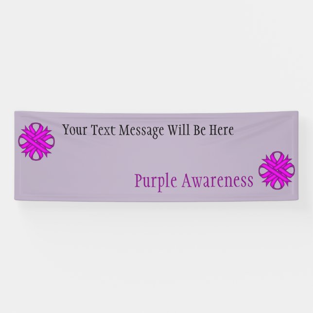 Banderoles Ribbon de Clover violet par Kenneth Yoncich (Horizontal)