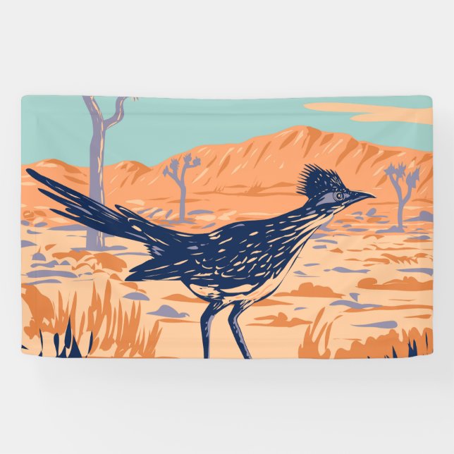 Banderoles Roadrunner Chaparral Bird (Horizontal)