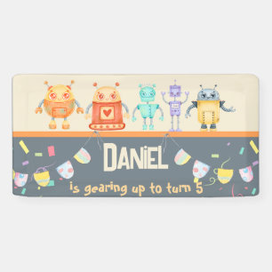 Banderoles Robot Anniversaire