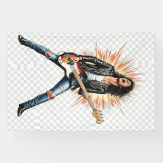 Banderoles Rock music banner