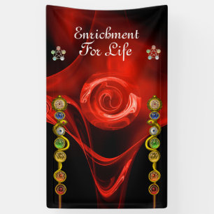 BANDEROLES ROD ASCLEPIUS 7 CHAKRAS, YOGA, ÉNERGIE SPIRITUELLE