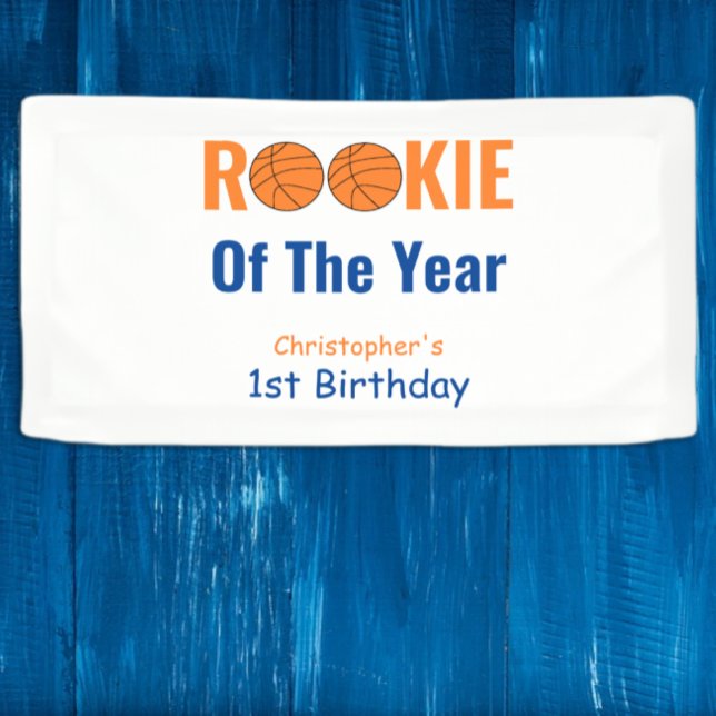 Banderoles Rookie Basketball 1er anniversaire (Créateur téléchargé)