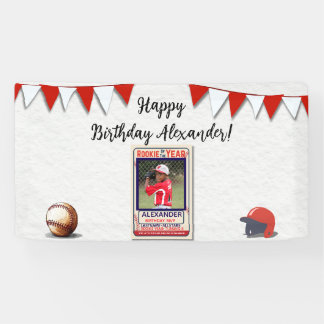 Banderoles Rookie of the Year Photo Birthday Banner