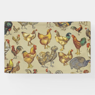 Banderoles Rooster Poulet de la ferme Pays Animal